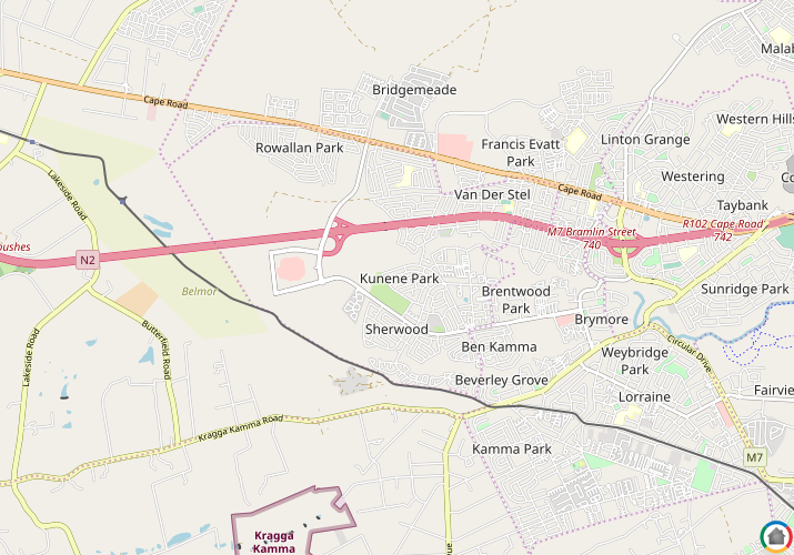 Map location of Kunene Park